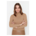 Trendyol Camel Basic Turtleneck Knitwear Sweater