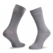 Tommy Hilfiger Súprava 2 párov vysokých pánskych ponožiek 371111 Sivá