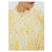 Vero Moda žlté midi plisované šaty Flora so vzormi