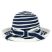 Art Of Polo Woman's Hat Cz23160-2 White/Navy Blue