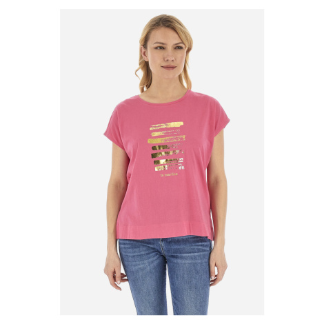 Tričko La Martina Woman Sleveless T-Shirt 40/1 C Ružová