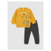 LC Waikiki Crew Neck Long Sleeve Printed Baby Boy Sweatshirt and Trousers 2-Piece Set