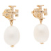 Tory Burch Náušnice Kira Pearl Drop Earring 65156 Biela