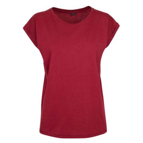 Build Your Brand Voľné dámske tričko s ohrnutými rukávmi