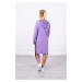 Šaty s kapucňou a potlačou fialovej UNI