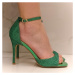 Dámske zelené trblietavé sandále JOHANN