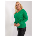 Green Women's Plus Size Cotton Blouse