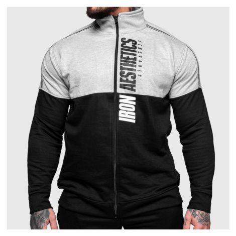 Pánska mikina so zipsom Iron Aesthetics Since, black/grey - KAZOVÝ VÝROBOK