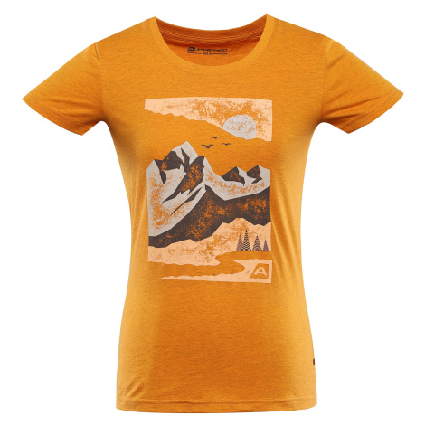 Women's cotton T-shirt ALPINE PRO BOLENA russet orange variant PA