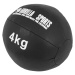 Gorilla Sports Kožený medicinbal, 4 kg, černý