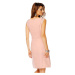 Spoločenské šaty značkové moderný strih s ozdobnými zipsami na ramenách ružové - Ružová / - J & 