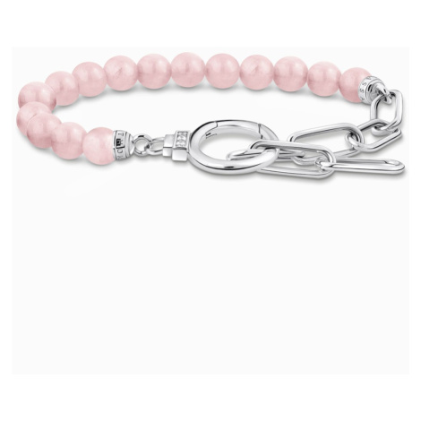 Thomas Sabo A2134-035-9-L19V Silver náramek with pink beads