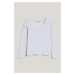 TRIČKO GANT SLIM COT/ELA LS SCOOP NECK TOP WHITE