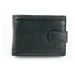 Black leather wallet with a black clasp
