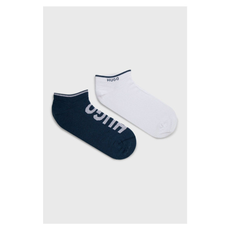 Ponožky HUGO (2-pak) pánske,tmavomodrá farba,50468102