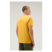 Tričko Woolrich Garment Dyed Logo T-Shirt Žltá