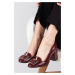 Mio Gusto Adela Women's Claret Red Heeled Shoes