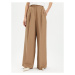 Weekend Max Mara Bavlnené nohavice Diletta 2415131062 Hnedá Wide Leg