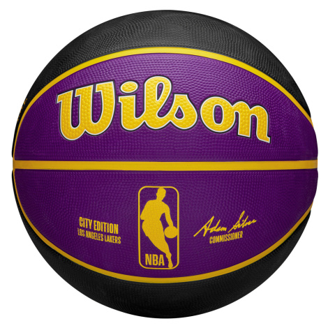 Wilson 2023 NBA Team City Edition Los Angeles Lakers Size - Unisex - Lopta Wilson - Fialové - WZ