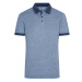 James&amp;Nicholson Pánska polokošeľa JN706 Blue Melange