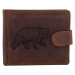 Pánska peňaženka MERCUCIO svetlohnedá vzor 20 medveď 2911906