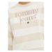 Tommy Jeans Mikina Ess Logo DW0DW19041 Béžová Relaxed Fit