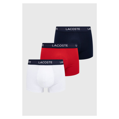 Boxerky Lacoste 3-pak pánske, viac farieb