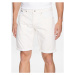 Pepe Jeans Džínsové šortky Callen Short Stripe PM801013 Biela Relaxed Fit