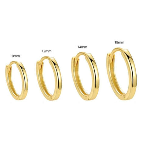 OLIVIE Strieborné 12mm KRÚŽKY GOLD 7794