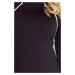 Spoločenské dámske šaty COLLAR s ozdobnými zipsami čierne - Čierna - Numoco