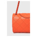 Kožená kabelka Tory Burch oranžová farba