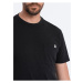 Čierne pánske tričko s vrecúškom Ombre Clothing