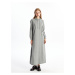 LC Waikiki Women's Hooded Straight Long Sleeve Dress