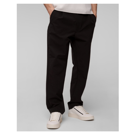 Pánske čierne Nohavice Goldwin One Tuck Tapered Stretch Pants