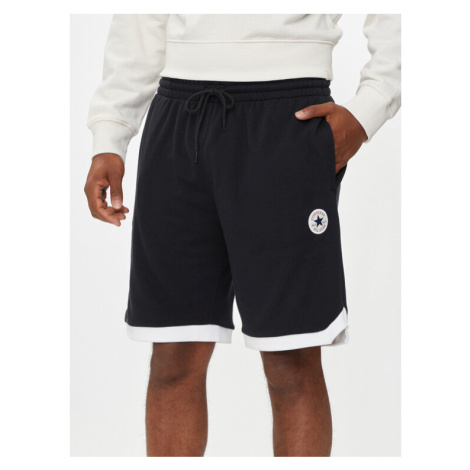 Converse Športové kraťasy M Retro Chuck Knit Short 10026456-A01 Čierna Regular Fit