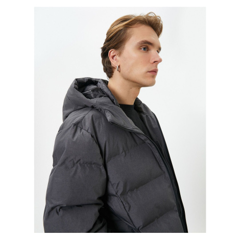 Koton Down Jacket Hooded Zipper Pocket Detailed