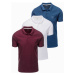 Ombre Set of men's pique knit polo shirts 3-pack