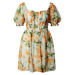 Abercrombie & Fitch Letné šaty  zelená / mätová / oranžová