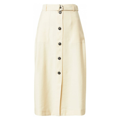 TOMMY HILFIGER Sukňa 'TOMMY HILFIGER X ABOUT YOU BUTTONED MIDI SKIRT'  béžová