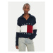 Tommy Jeans Sveter Flag Rugby DW0DW18677 Tmavomodrá Relaxed Fit