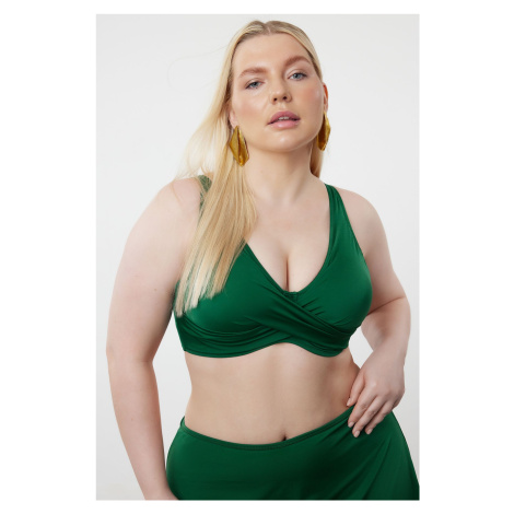 Trendyol Curve Emerald Green Bikini Top