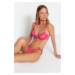 Trendyol Fuchsia Underwired kravata normálne nohy bikiny set