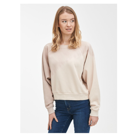 Smotanová dámska mikina raglan crop GAP