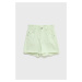 Detské krátke nohavice Tom Tailor zelená farba, jednofarebné, nastaviteľný pás