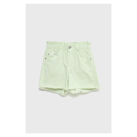 Detské krátke nohavice Tom Tailor zelená farba, jednofarebné, nastaviteľný pás