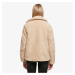 Bunda Urban Classics Ladies Sherpa Biker Jacket Unionbeige