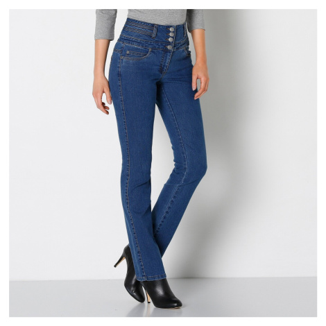 Rovné džínsy s vysokým pásom Blancheporte