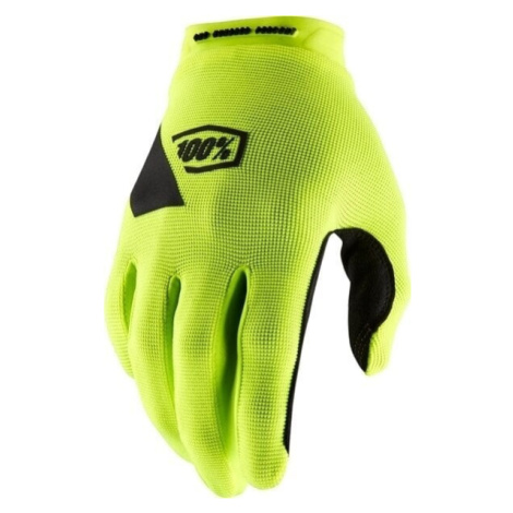 100% Ridecamp Gloves Fluo Yellow Cyklistické rukavice