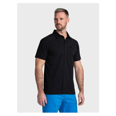 Čierna pánska športová košeľa s krátkym rukávom Kilpi BOMBAY