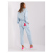 Light blue and fluorine pink tracksuit with sweatshirt